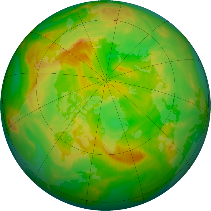 Arctic ozone map for 03 June 1999